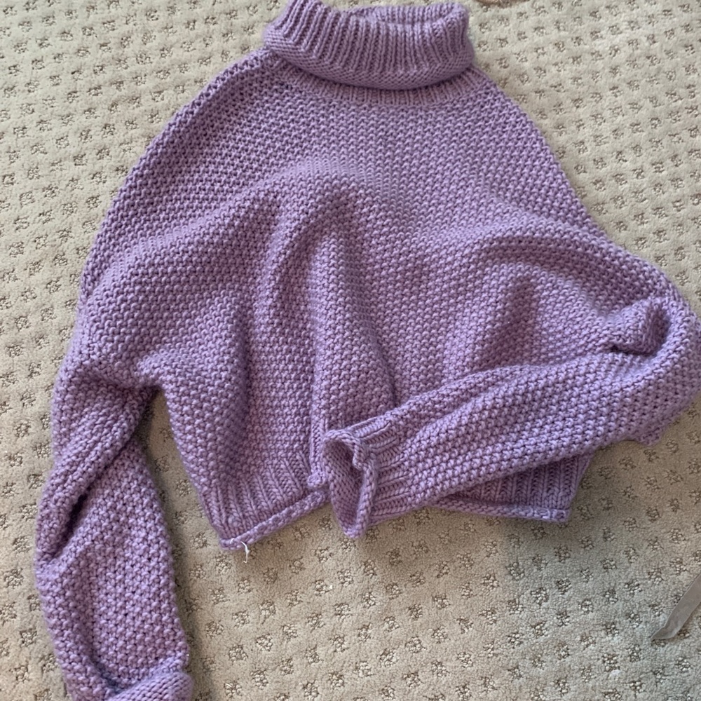 Anthropologie turtleneck cropped sweater